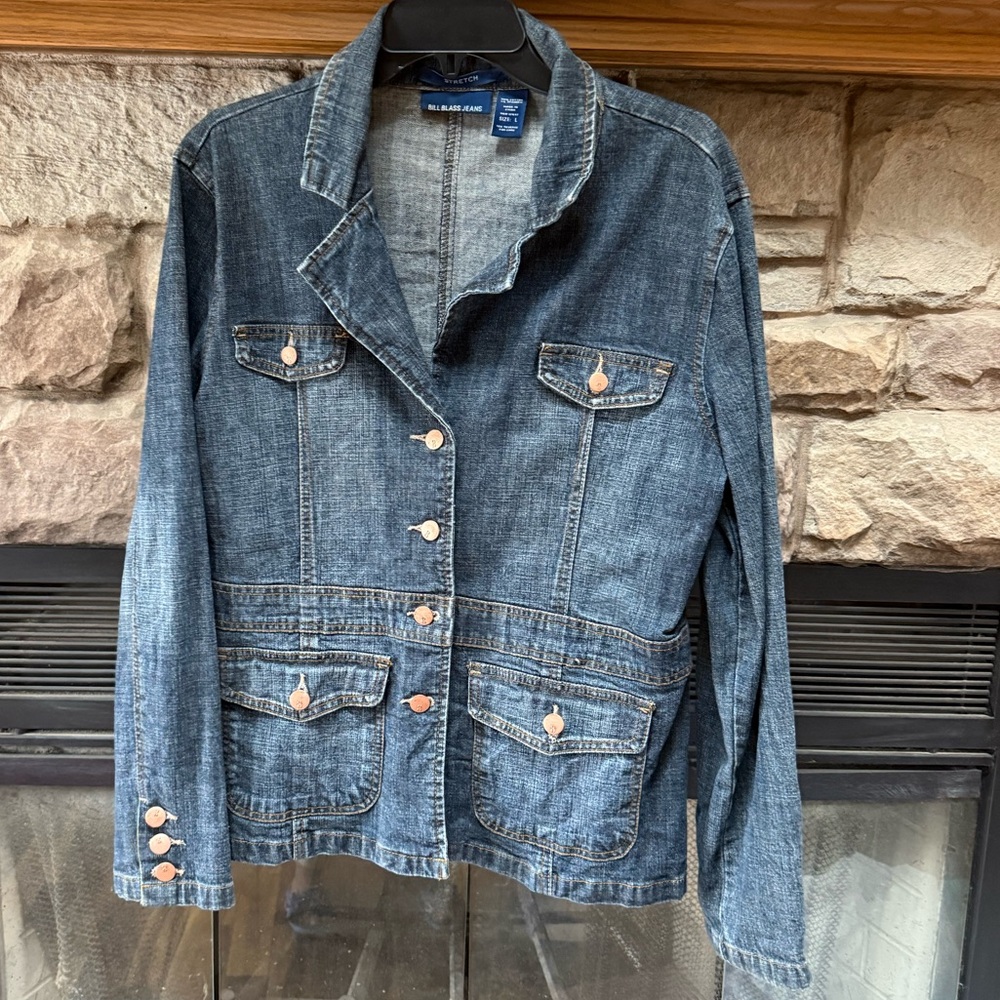 Bill Blass Jeans Women's Dark Denim Jean Jacket